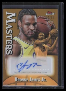 2024-25 Finest Masters Autographs Gold Refractor Bronny James Jr. RC Auto 37/50 - Picture 1 of 2