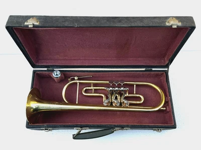 Vintage Messing Rohrventil Drehtrompete Flügelhorn - Bild 1 von 4