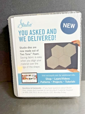 Troquel de estudio AccuQuilt 50130/rectángulo 2,5” X 4,5” (acabado 2x4) bloque H- nuevo Foto 1 de 4