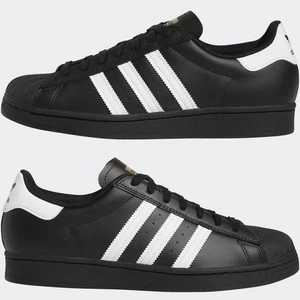 Adidas Shoes Superstar ADV Black White White US SIZE Skateboard Sneakers - Foto 1 di 8