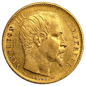 Coin France - Napoleon III - Gold 5 Francs Or - 1854 A Paris - Picture 1 of 2