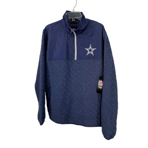 NWT Dallas Cowboys Mens L Jacket G-III NFL Team Apparel 1/4 zip pullover - Picture 1 of 6