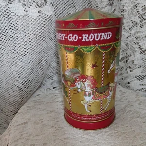 Fortnum and Mason Christmas Mini Merry Go Round Musical Storage Tin Empty. - Picture 1 of 7