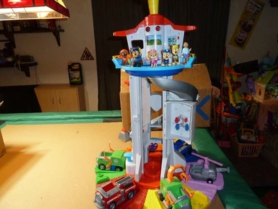PAW PATROL My Size Lookout Tower With Vehicles/Figures, Slide TESTED & WORKS - Image 1 of 4