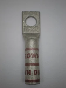 BURNDY YAZVTCFX #2 Awg Lug 1 agujero, barril largo, ventana, troquel marrón - Imagen 1 de 4