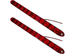 100X Tecniq T10 15" Red Multi Stop Turn Tail Marker Trailer Light LED Truck - Bild 1 von 3