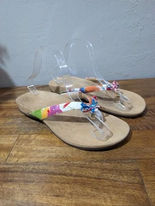 Vionic Bella II Damen 9M Sandalen Blumenmuster Lack Flip Flops Slipper Strandschuhe - Bild 1 von 10