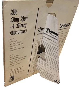 1963 The Osmond Brothers Merry Christmas ABC-TV AC Spark Plug Promo Easel Stand - Image 1 of 4