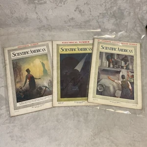 Vintage Scientific American Lot 3 Motor Electrical Industrial Number 1914 1915 - Picture 1 of 8