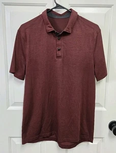 Camisa Lululemon Para Hombre M Roja Evolución Polo Activo Elastizado Manga Corta - Imagen 1 de 3