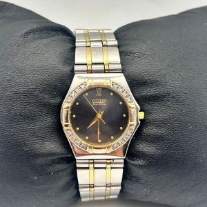 Citizen Eco-drive Two Tone Black Dial St. Steel 24mm Women’s Watch Working - Picture 1 of 8