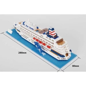 Nanoblock M.S. Asuka II NBM-043 1440pcs Cruise Ship Model Kit Gift Japan - Picture 1 of 2