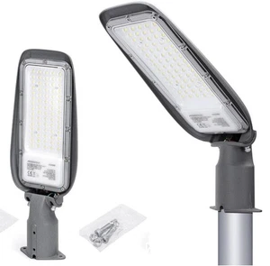 LAMPIONE STRADALE A LED ESTERNO IP65 FARO LED LAMPADA STRADALE DA 30 A 200 WATT - Foto 1 di 17