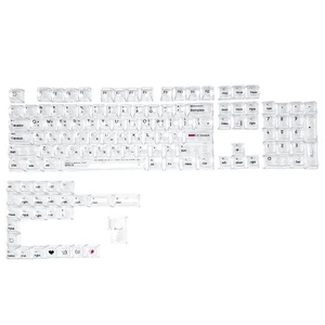 Korean Transparent Keycap Set PC Shine Through Backlit Keycaps CBSA Profile - Afbeelding 1 van 14