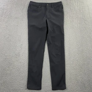 Lululemon ABC Slim Fit Pants Mens 28x30 Warpstreme Black 5-Pocket m5704s - Picture 1 of 8