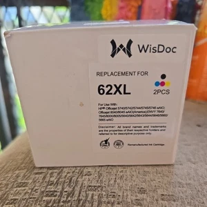 62 XL Color Ink For HP Ink 62XL Envy 7640 5540 5640 5660 5740 Printer - Picture 1 of 3