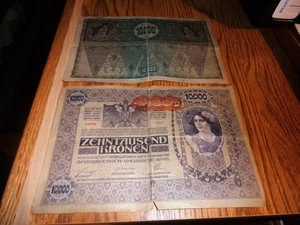 Österreich 10.000 Zehntausend Kronen Rechnung vom November 1918 - Bild 1 von 1