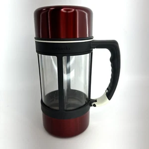 Starbucks 2004 24oz. Cherry Red Extreme French Coffee Press w Carabiner Handle - Picture 1 of 7
