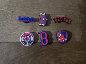 Lot Of 6 Red Sox Shoe Charms  - Picture 1 of 1