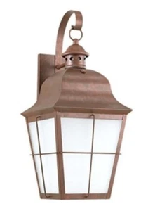 Sea Gull Lighting 89273-44 One Light Outdoor Wall Lantern - Weathered Copper - Picture 1 of 2