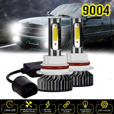 9004 LED Headlight Bulbs for Dodge RAM 1500 2500 3500 1994-2001 High Low Beam - Image 1 of 4