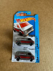 Hot Wheels Lot 2x ZAMAC 2015 Super Van HW Fire Chief HW City C18 - Picture 1 of 1