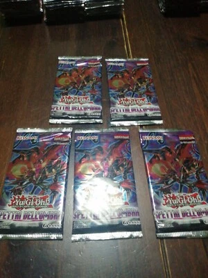 Cinque Bustine Yugioh Spettri Dell'ombra Nove Carte Italiano Nuove - Immagine 1 di 2