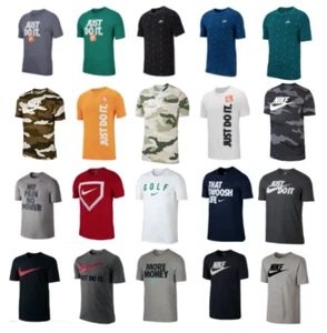 Nike T Shirts Mens Cotton Short Sleeve Graphic Crew Neck Tees Sizes Small to 2XL - Picture 1 of 11