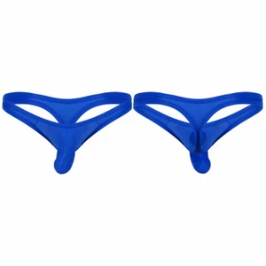 Männer Mini Tanga G String Sexy offenem Schritt mit Penishülle Stretch Unterhose - Bild 1 von 28