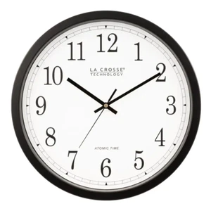 Atomic 14 in. Round Analog Black Wall Clock Indoor Living Room Office Home Decor - Picture 1 of 12