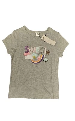 NUEVO CON ETIQUETAS NUEVO Little Marc Jacobs Niñas Gris Dulce Gráfico Camiseta Camiseta 10 años Foto 1 de 2