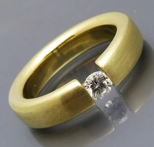 ANILLO TENSOR BRILLANTE G/VVSI DISEÑO REIF - ORO 585 - Imagen 1 de 7