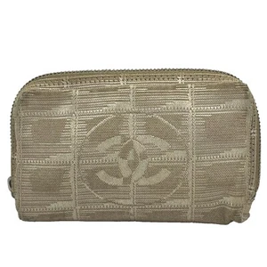 Authentic CHANEL Travel Line Nylon Cosmetic Pouch Coin Purse Wallet Designer - Picture 1 of 15