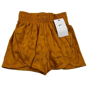 Nike Dri-FIT Girls Training Shorts Orange, Brief-Lined Size S, Print MSRP$38 - Picture 1 of 7