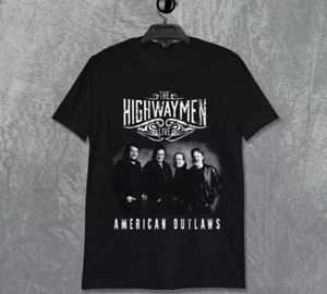 Rare The Highwaymen Band Black Color Unisex T-Shirt - Picture 1 of 3