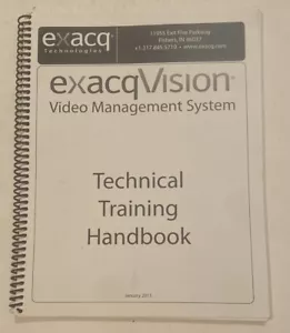 MANUAL DE ENTRENAMIENTO TÉCNICO DEL SISTEMA DE GESTIÓN DE VIDEO ExacqVision - Imagen 1 de 1