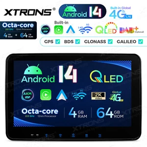 10,1" QLED Autoradio Doppel 2 DIN Android 14 4G+64GB Octa Core GPS Navi CarPlay  - Bild 1 von 24