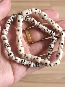 Mano Budista Yak Hueso Calavera Oración Cuentas Mala Elástico Pulsera Magia Gótica - Imagen 1 de 14