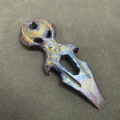 RIHE Design TC4 TITANIO PALANCA Barra Herramienta Fantasma EDC Abridor de Botellas Color Foto 1 de 4