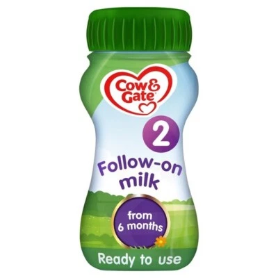 Cow & Gate 2 Follow On Baby Milk Formula Liquid 6-12 Months 200ml - Изображение 1 из 3