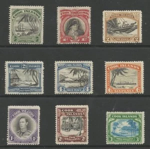 COOK ISLANDS ,NEW ZEALAND SG137-45 THE 1944-6 GVI SET OF 9 MINT CAT £95 - Picture 1 of 2