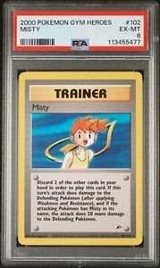2000 POKEMON GYM HEROES 102 MISTY - PSA 6 - Picture 1 of 2