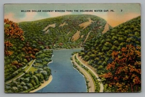 Postal Pennsylvania the Delaware Water Gap Million Dollar Highway Winding Thru - Imagen 1 de 2