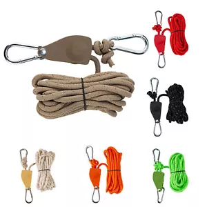 Camping Ratchet Pulley Tent Guide Rope Adjustable Guy Lines Tensioner Tie Down - Picture 1 of 18