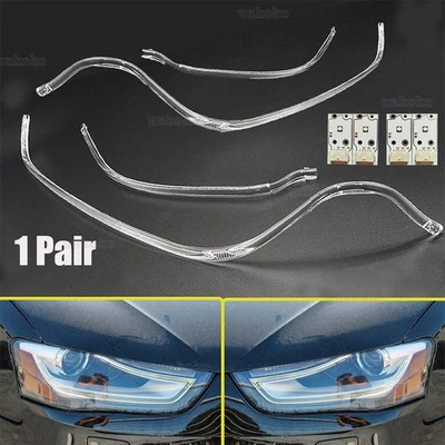 Pair Headlight Tube Car Daytime Running Lamp Bar LED DRL For Audi A4 2013-2015 Foto 1 de 4