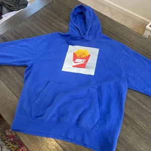 Nike NSW Sole Food WAFFLE FRIES Hoodie Blue Mens Size XL - Picture 1 of 5