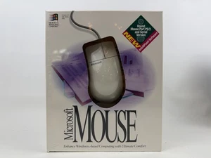 Vtg Microsoft Mouse 2.0 PS/2 & Serial Version Intellipoint New Sealed Ergonomic - Picture 1 of 6