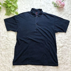 Camisa Polo Denim Indigo Manga Corta 45Rpm Rara Talla 5 - Imagen 1 de 8
