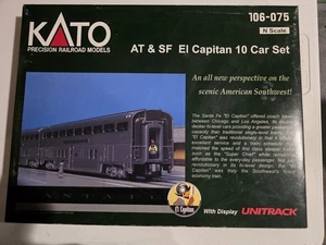 KATO N Scale 106-075 Santa Fe EL Capitan 10 Car Passenger Set - Picture 1 of 7