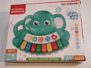 animals keyboard  Sanmersen Baby Toy With Music, 4 Types Of Animal Sounds/13 Key - Picture 1 of 2